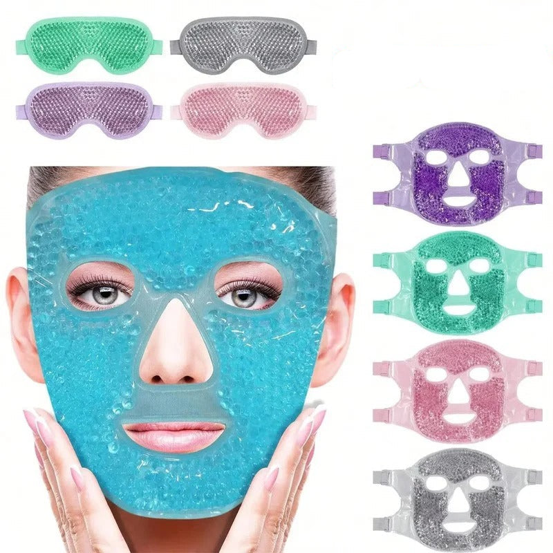 Versatile Reusable Gel Eye and Face Mask - Hot & Cold Therapy Cooling Wrap for Relaxation and Relief