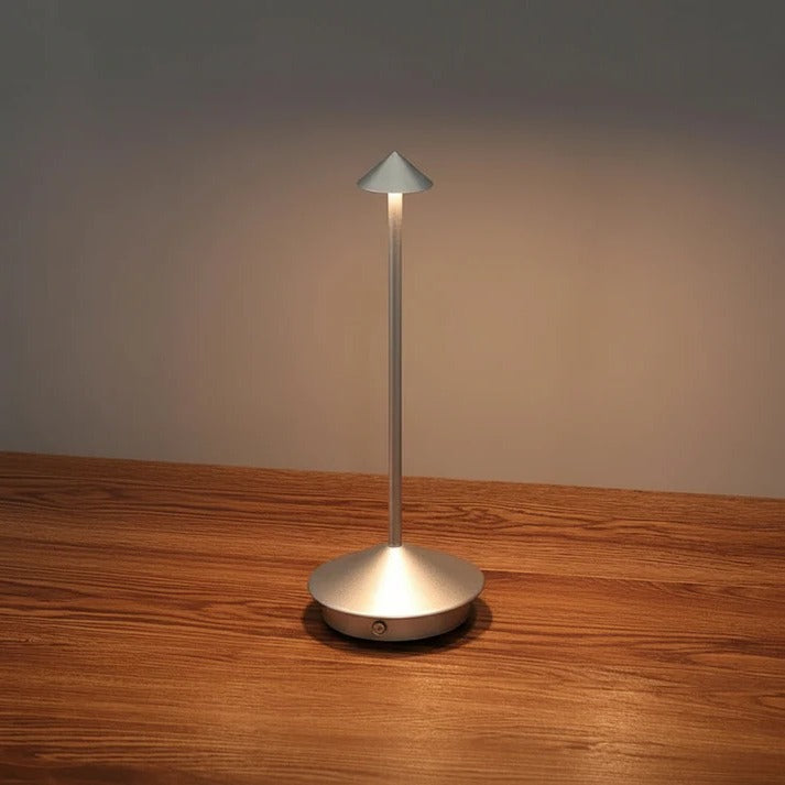 Portable Wireless LED Table Lamp - Touch Control Dimming, Rechargeable & Stylish Design
