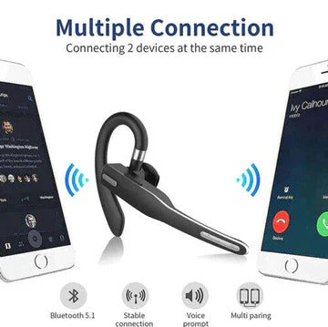 Bluetooth 5.1 Trucker Headset - Dual Microphone Noise Cancelling Technology for Clear Communication