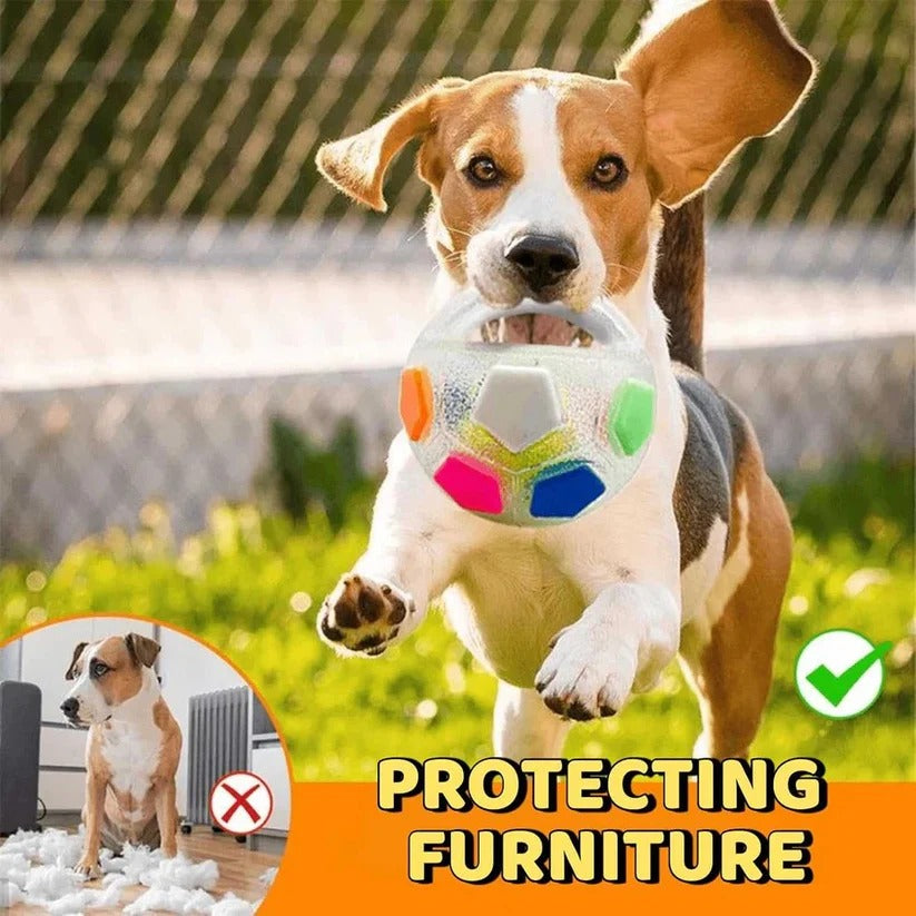 Durable Rubber Football Dog Toy with Unique Bottle Design - Perfect for Heavy Chewers