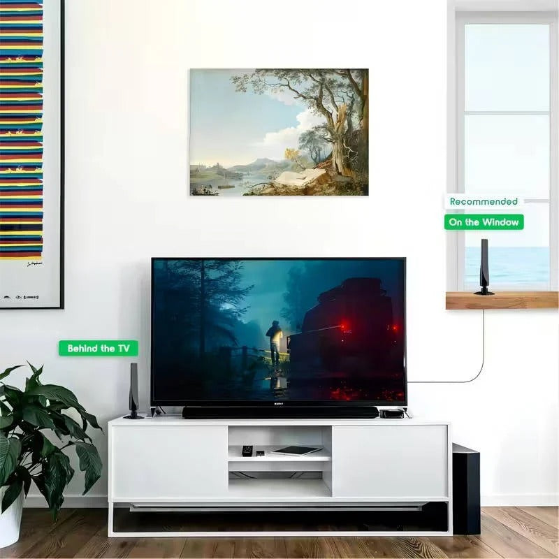 High-Performance Amplified Indoor Digital TV Antenna - Superior Local Channel Reception