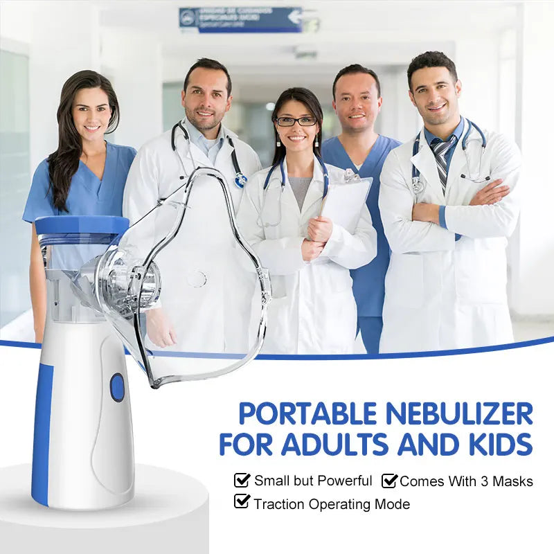 Portable Rechargeable Mesh Nebulizer with Battery & Medication Cup - Compact & Lightweight for Easy Breathing Relief