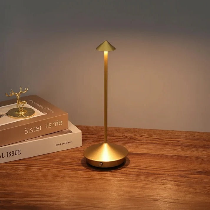 Portable Wireless LED Table Lamp - Touch Control Dimming, Rechargeable & Stylish Design