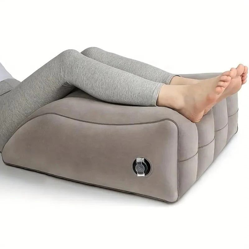 Adjustable Inflatable Leg Rest Pillow with Storage - Elevate Comfort for Travel & Home Use