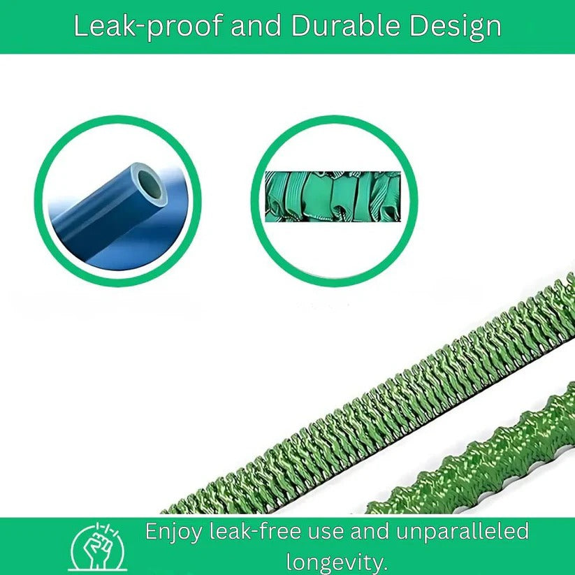 Premium Flexible Expandable Garden Hose with 10 Versatile Nozzle Settings - Lightweight, Durable, and Kink-Resistant