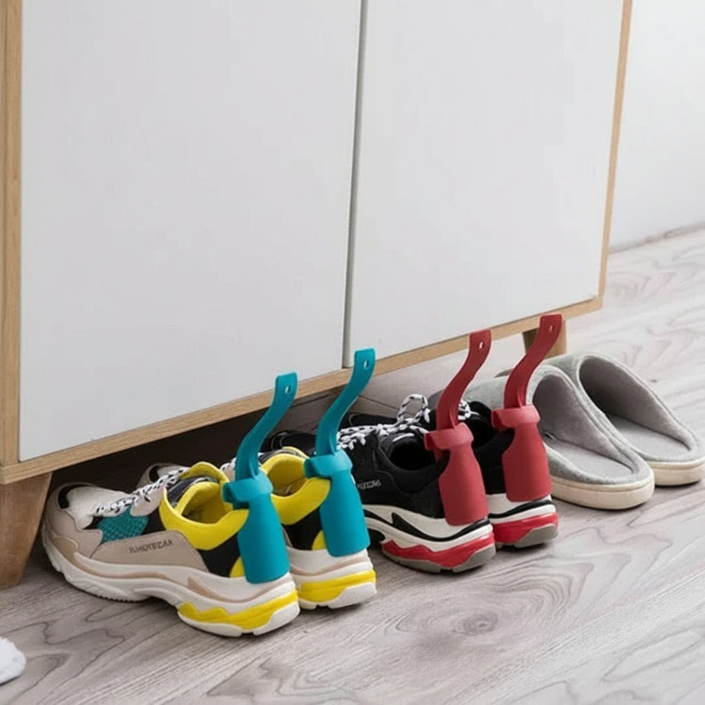 Portable Shoe Horn with Clip & Slip Function - Easy Grip, Travel-Friendly Design