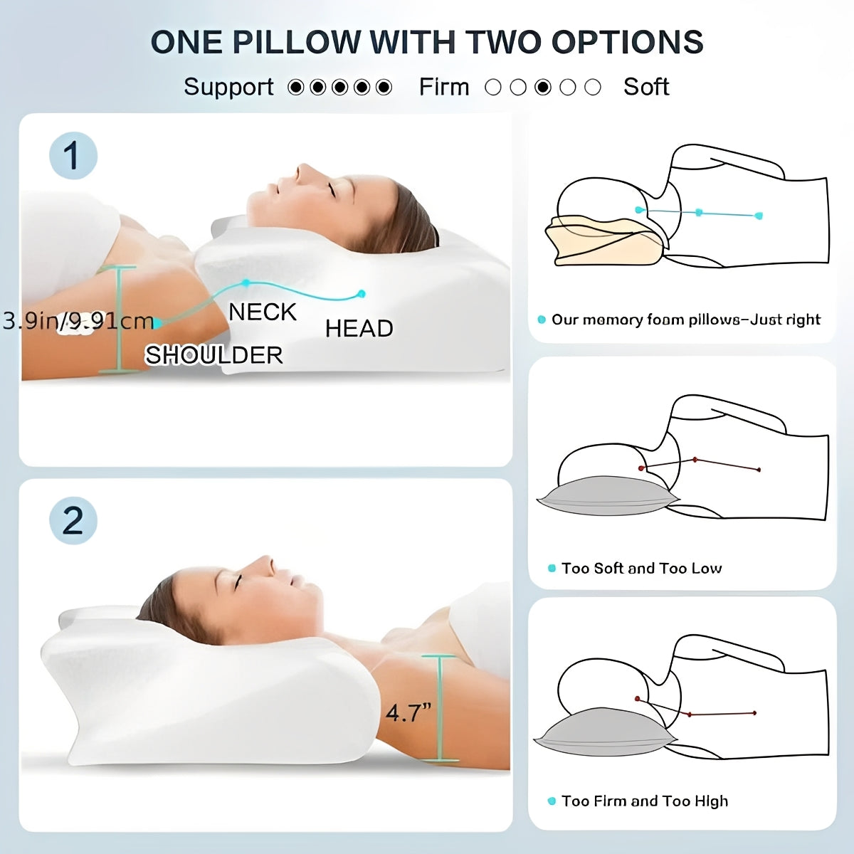 Ergonomic Side Sleeper Pillow with Armrests - Ultimate Comfort for Better Sleep