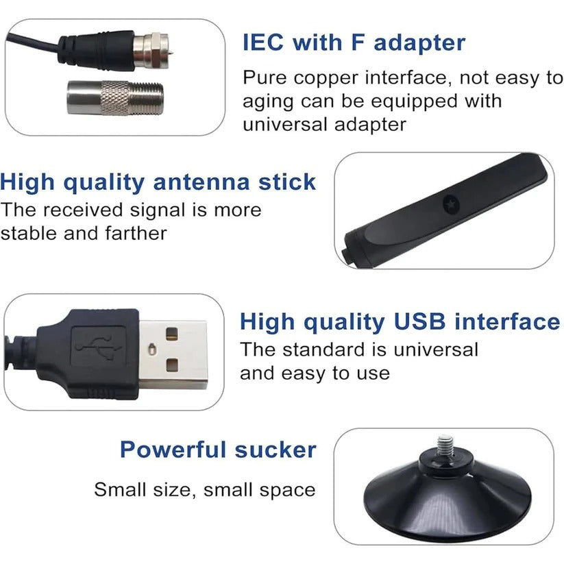 High-Performance Amplified Indoor Digital TV Antenna - Superior Local Channel Reception
