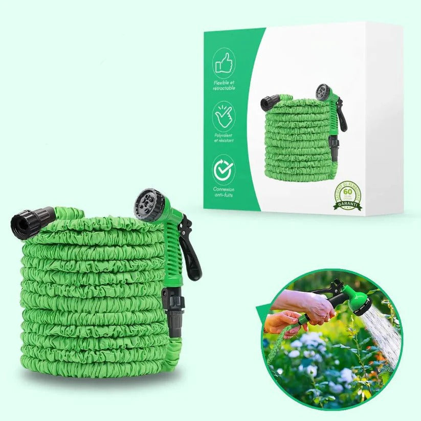 Premium Flexible Expandable Garden Hose with 10 Versatile Nozzle Settings - Lightweight, Durable, and Kink-Resistant