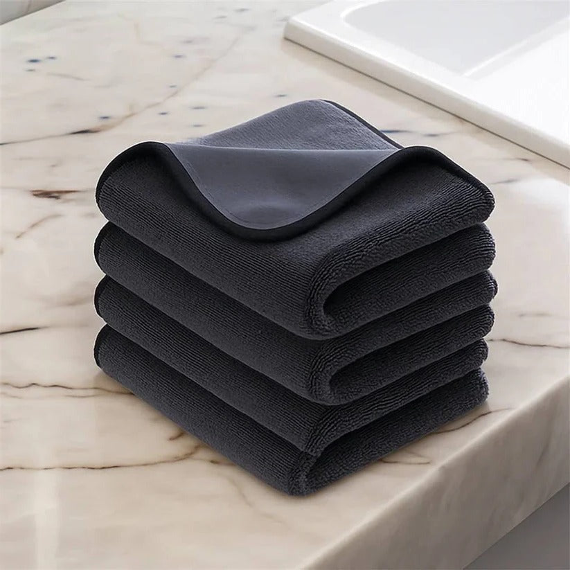 High-Absorbency Microfiber Cleaning Cloth - 1200 GSM for Streak-Free Glass & Kitchen Cleaning