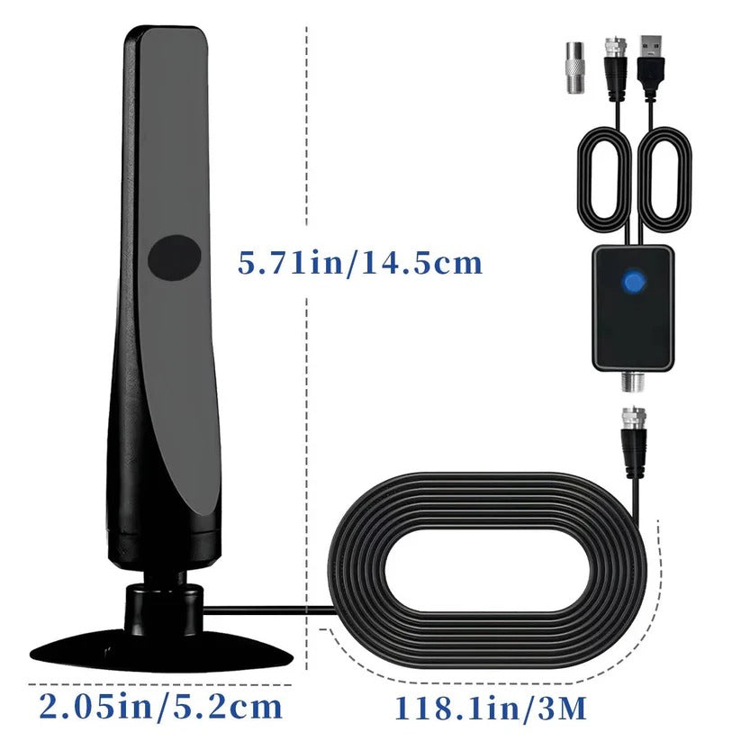 High-Performance Amplified Indoor Digital TV Antenna - Superior Local Channel Reception