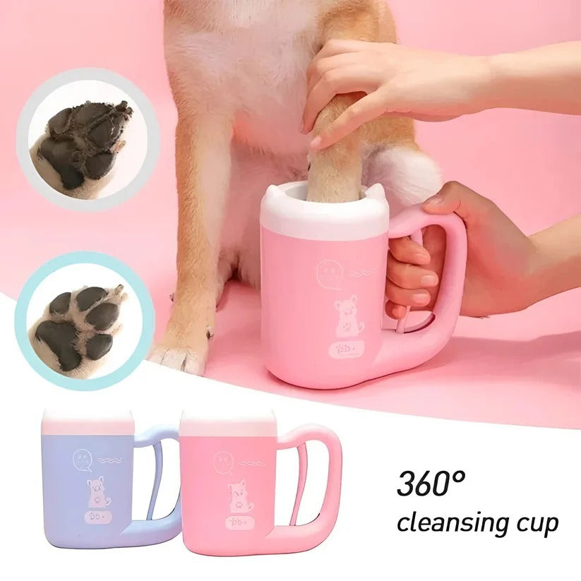 Portable Pet Paw Washing Cup - Soft Silicone Bristles for Effective Mud & Dirt Removal | Ideal for Dogs & Cats