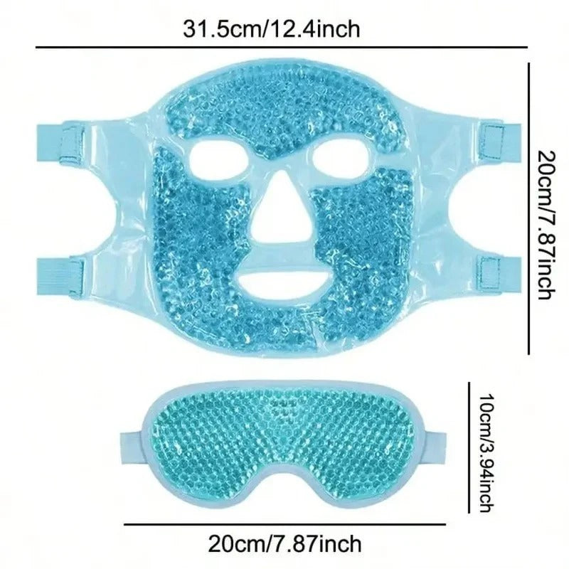 Versatile Reusable Gel Eye and Face Mask - Hot & Cold Therapy Cooling Wrap for Relaxation and Relief