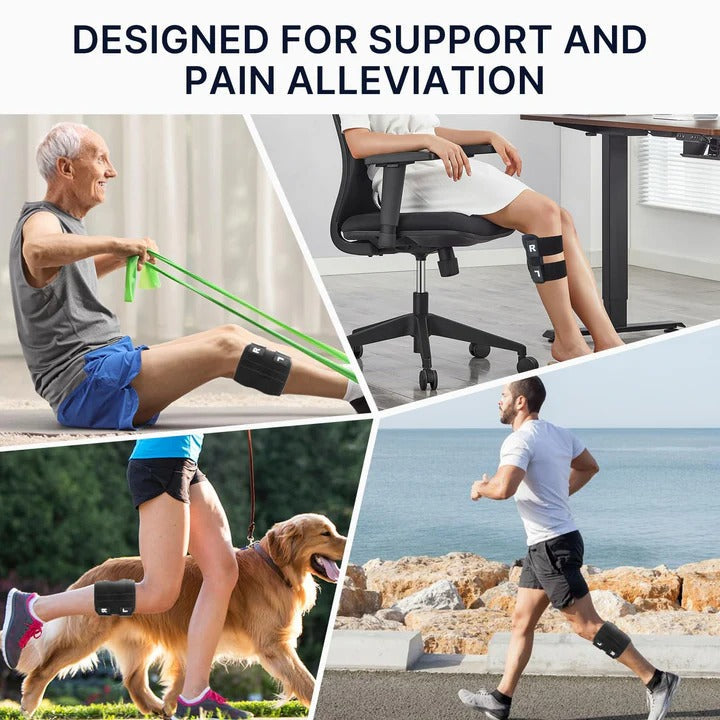Adjustable Knee Support Brace with Dual Pads & Buckle Straps for Optimal Comfort and Stability