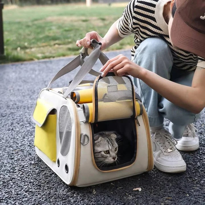 Premium Pet Carrier for Cats & Small Dogs - Airline Approved Travel Bag with Comfortable Design