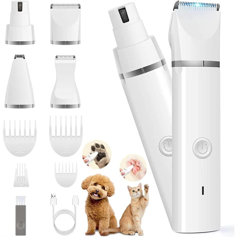 Cordless Pet Grooming Kit - Professional Clipper & Nail Grinder for Dogs and Cats | Quiet, Rechargeable & Easy to Use