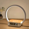 3-in-1 Bedside Table Lamp with Wireless Charging, Digital Alarm Clock & USB Port - Modern Nightstand Light