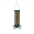 Window-Mounted Metal Bird Feeder with Weight-Activated Perch - Perfect for Seed Feeding and Bird Watching