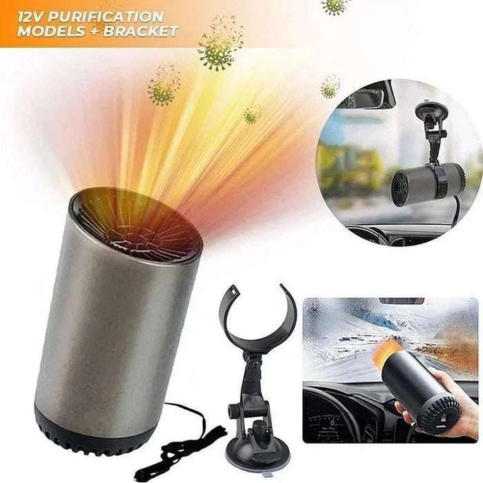 Portable Car Cup Holder Heater & Air Blower - 2-in-1 Vehicle Heater & Fan for Instant Warmth and Cooling