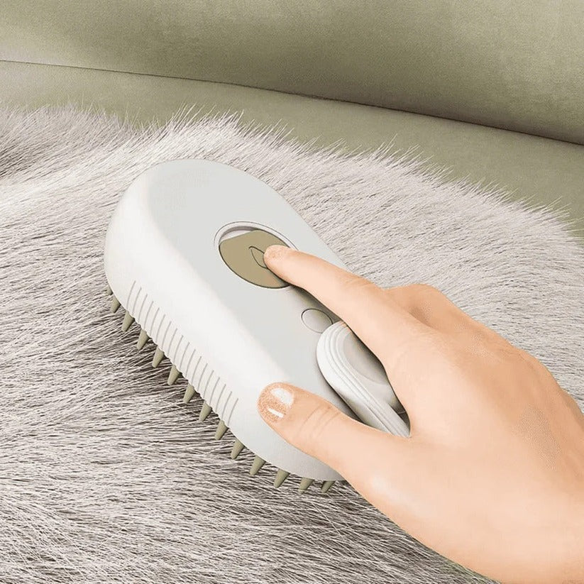 2-in-1 Pet Grooming Brush with Steam Spray & Hair Removal Comb - Effortless Pet Care Tool for Dogs & Cats