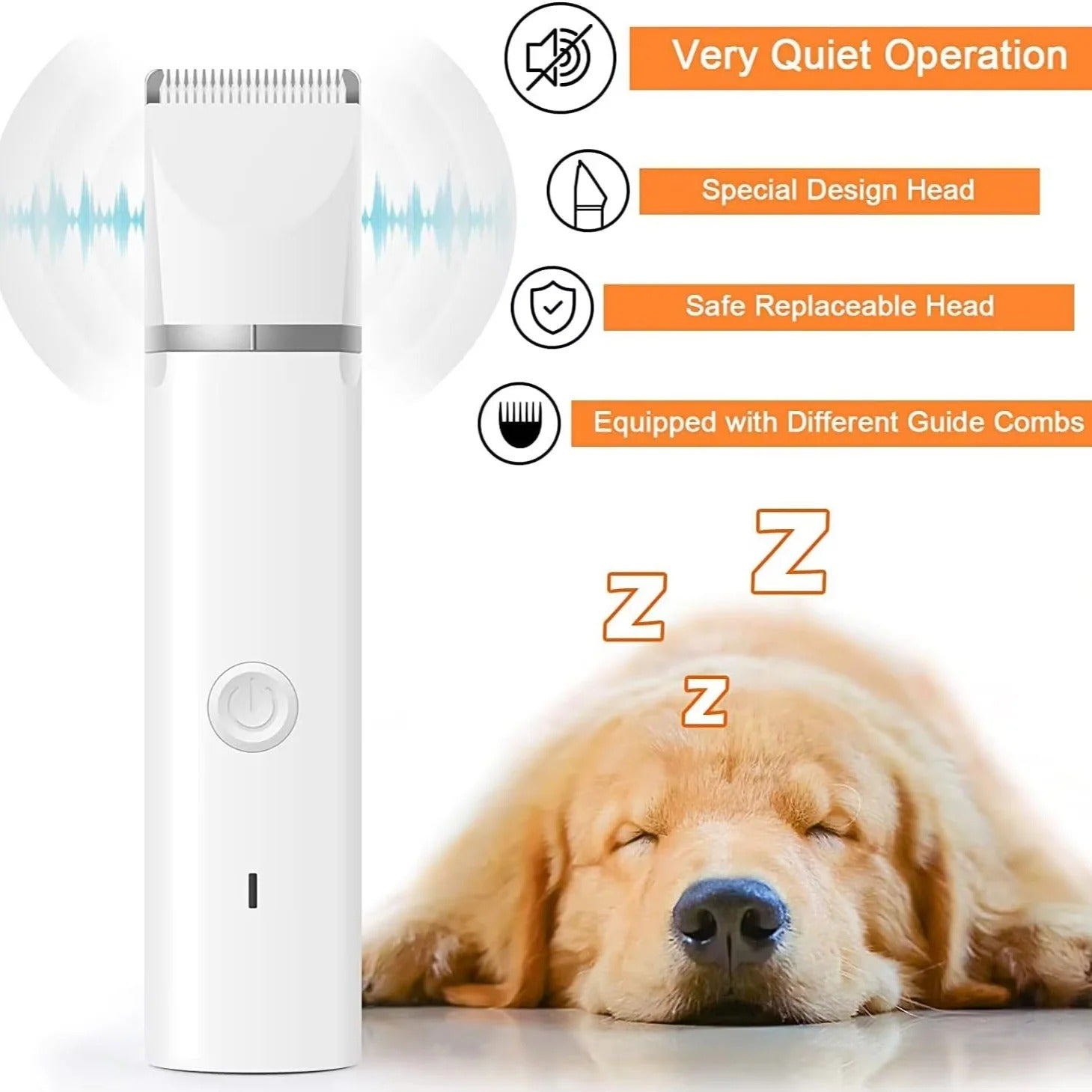 Cordless Pet Grooming Kit - Professional Clipper & Nail Grinder for Dogs and Cats | Quiet, Rechargeable & Easy to Use