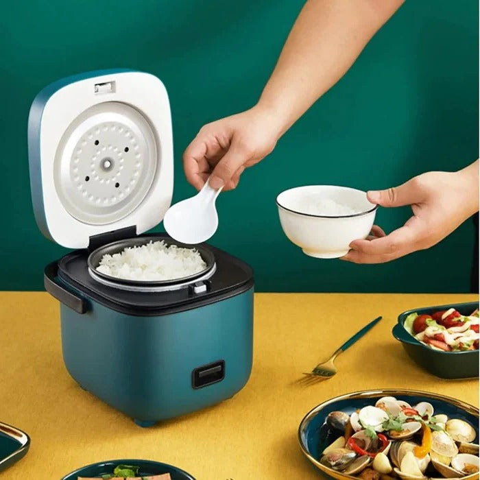 Compact Portable Electric Rice Cooker - 5-Cup Capacity, Non-Stick, Multi-Function Cooking, Ideal for Home & Travel