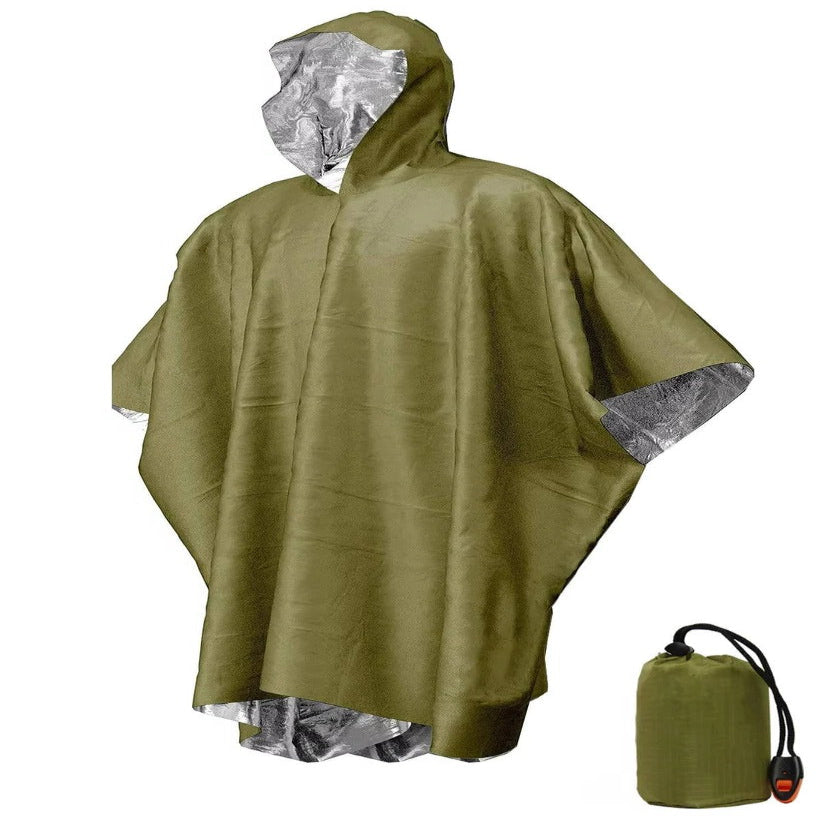 Unisex Reversible Rain Poncho Set - 2 Pack for Hiking, Camping & Outdoor Adventures
