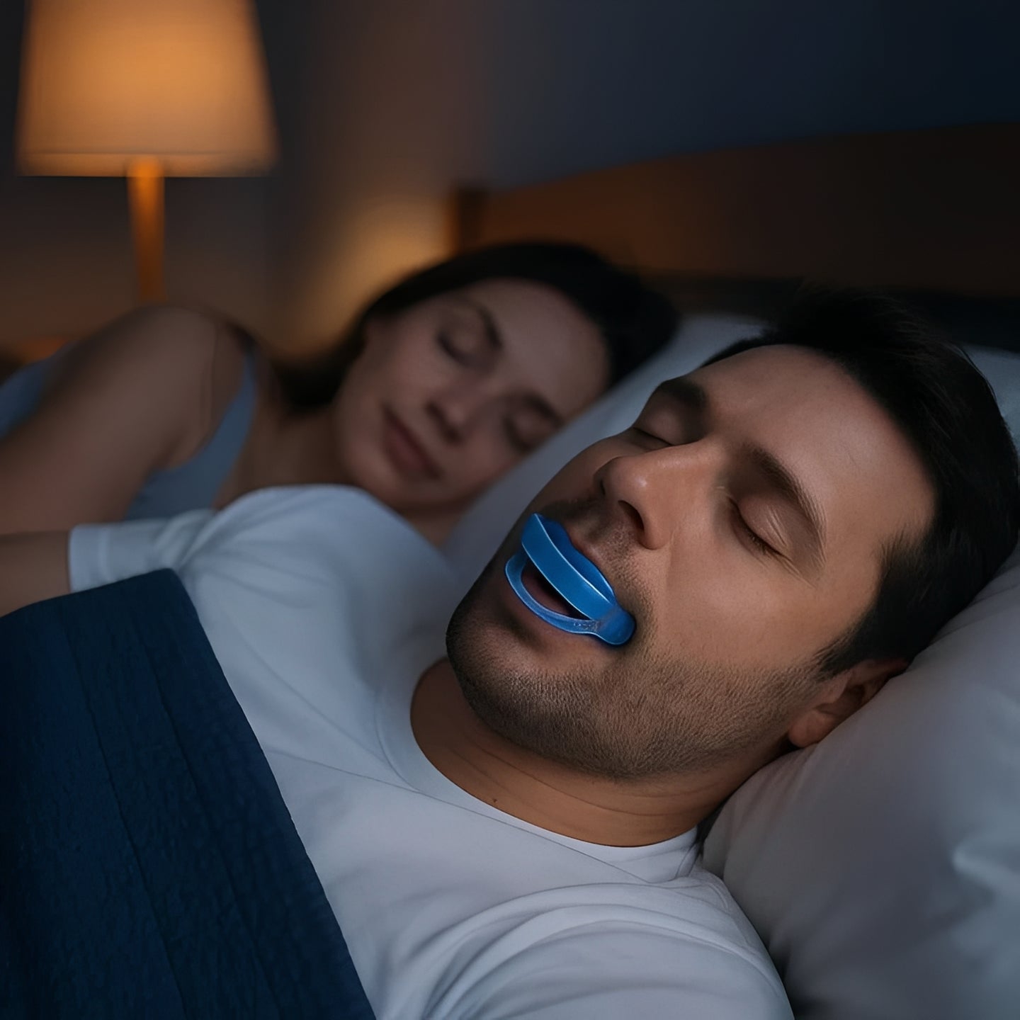 Adjustable Anti-Snore Mouthpiece with Forward Jaw Support for Comfortable Sleep - Snoring Relief Solution
