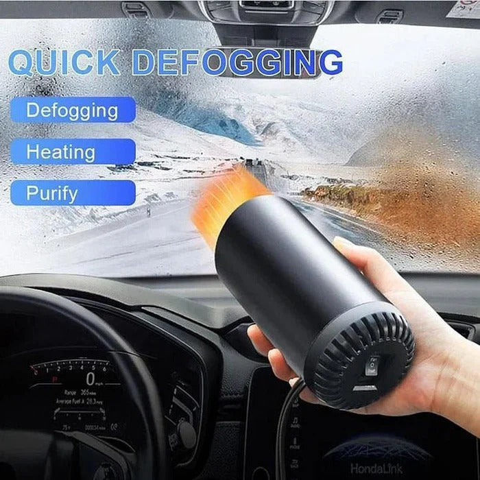 Portable Car Cup Holder Heater & Air Blower - 2-in-1 Vehicle Heater & Fan for Instant Warmth and Cooling