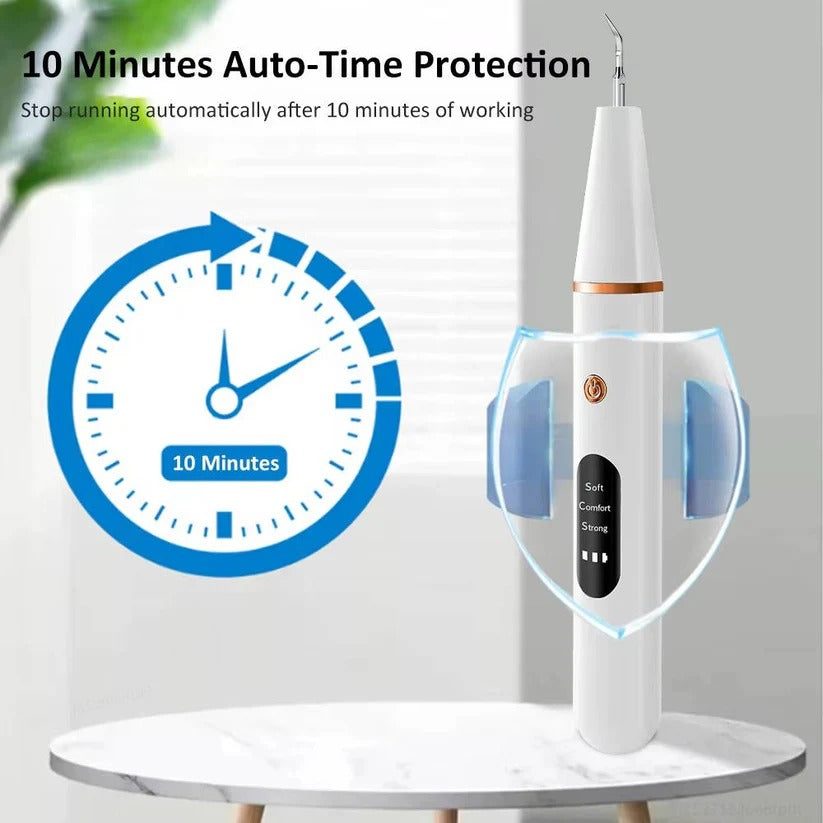 USB Rechargeable Dental Cleaning Kit with LED Light - Portable Oral Hygiene Tool for Teeth Whitening & Plaque Removal