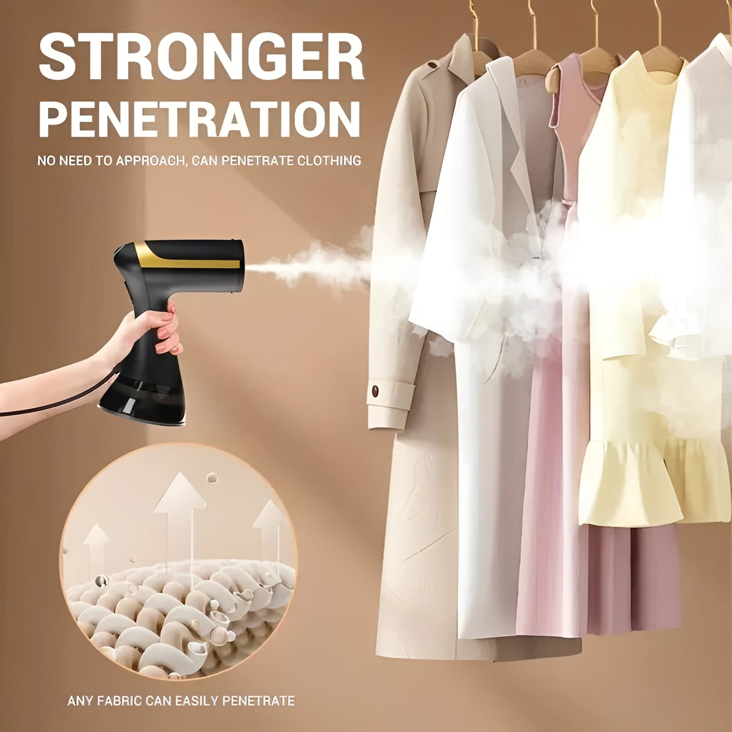 Portable Garment Steamer - Efficient Wrinkle Remover for Clothes, Travel-Friendly Design