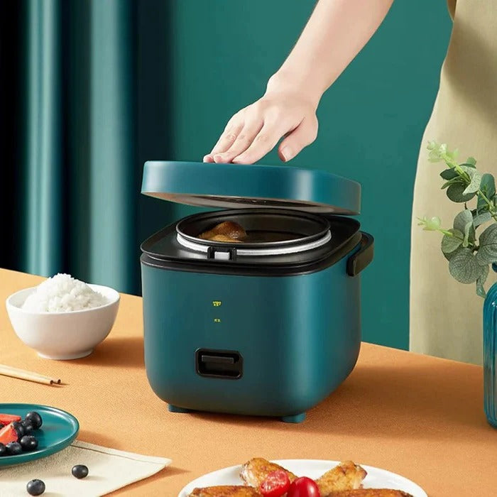 Compact Portable Electric Rice Cooker - 5-Cup Capacity, Non-Stick, Multi-Function Cooking, Ideal for Home & Travel