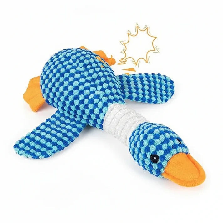 Durable Plush Dog Chew Toy with Squeaker - Perfect for Interactive Play and Chewing Fun