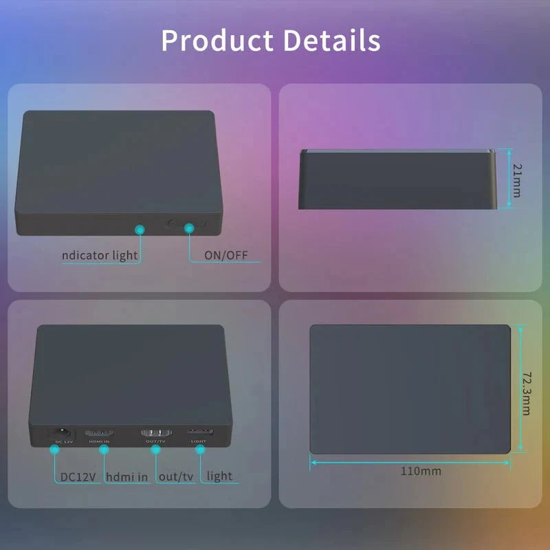 Smart LED Bias Lighting Strip with Screen Sync - App & Smart Speaker Compatible for Immersive Home Theater Experience