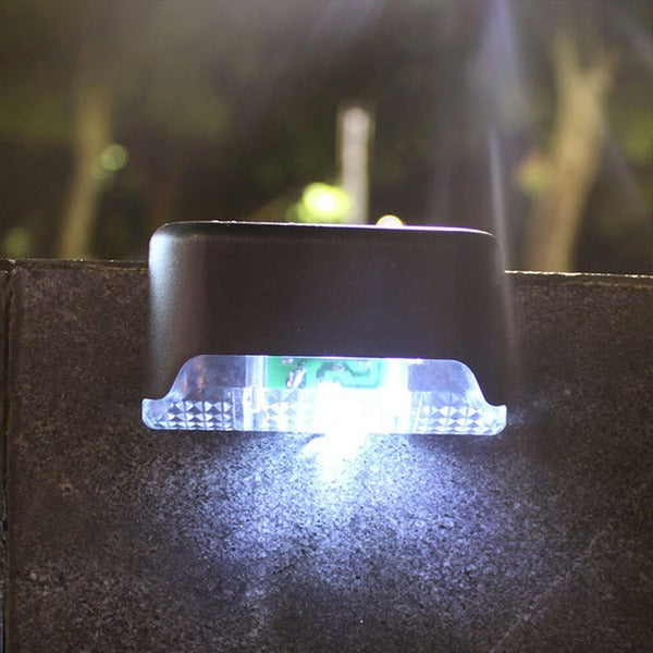 Set of 4 Outdoor Solar Powered Deck Lights - Waterproof, Energy-Efficient LED Garden Lighting for Patios, Walkways, and Decks