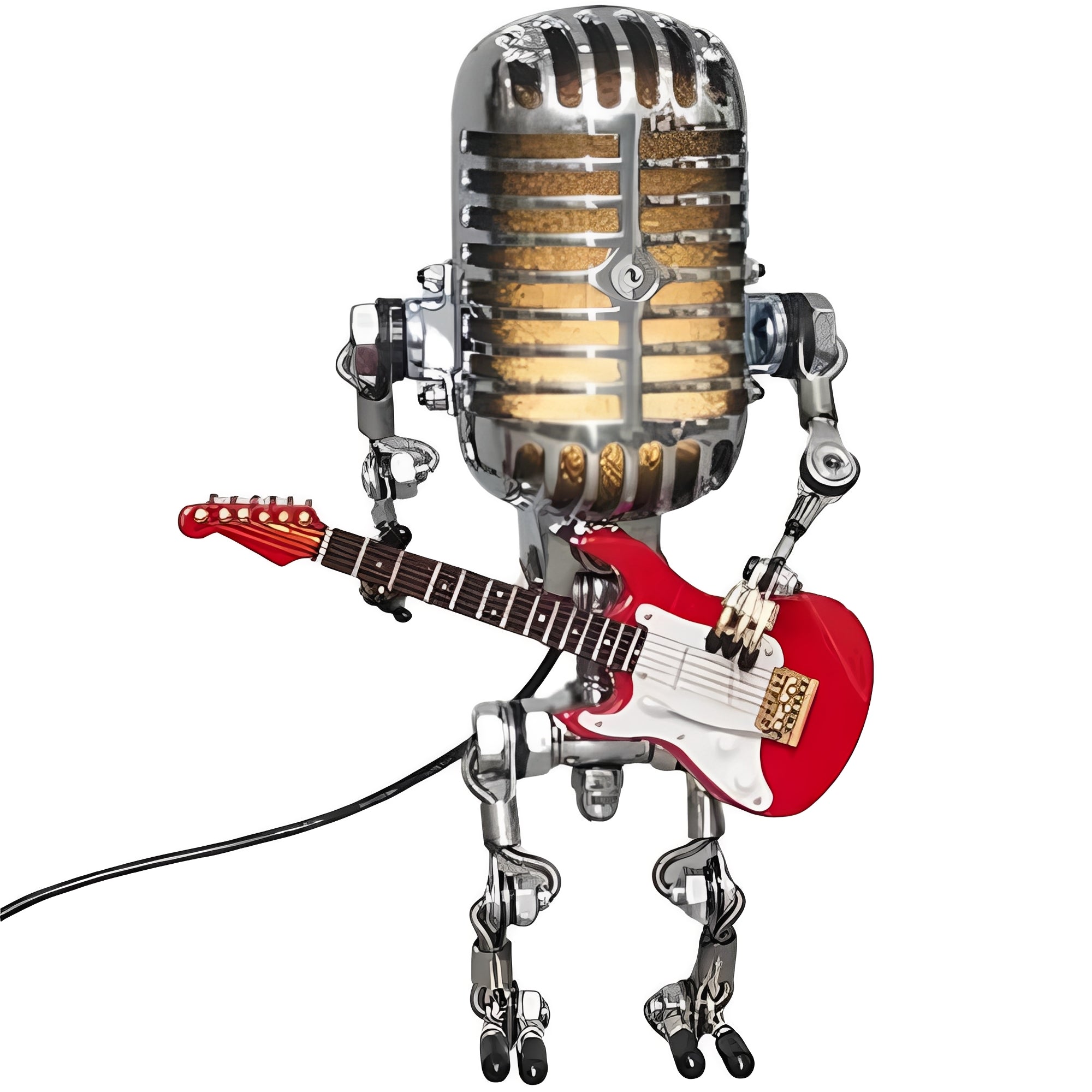 Vintage Microphone Robot Design Retro LED Desk Light – Unique Decorative Lighting for Home & Office
