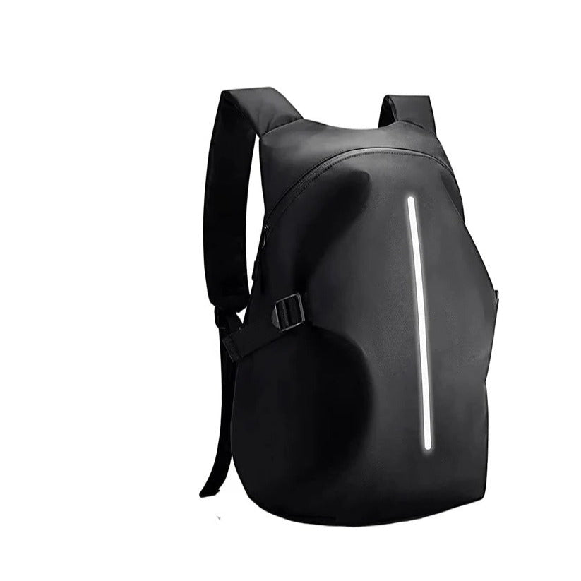 40L Motorcycle Helmet Backpack with Laptop Compartment & Reflective Strips - Durable, Waterproof Design for Riders