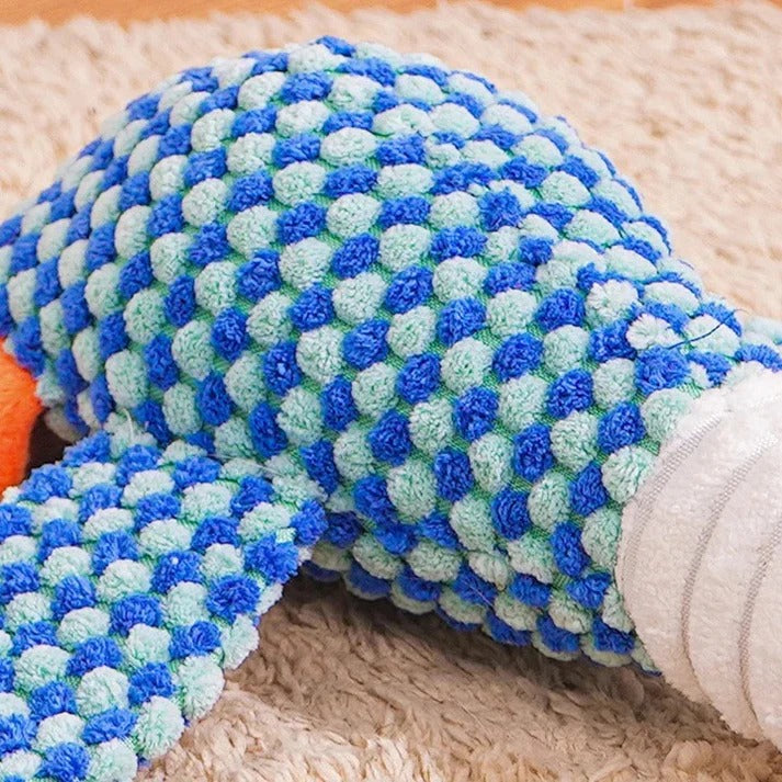 Durable Plush Dog Chew Toy with Squeaker - Perfect for Interactive Play and Chewing Fun