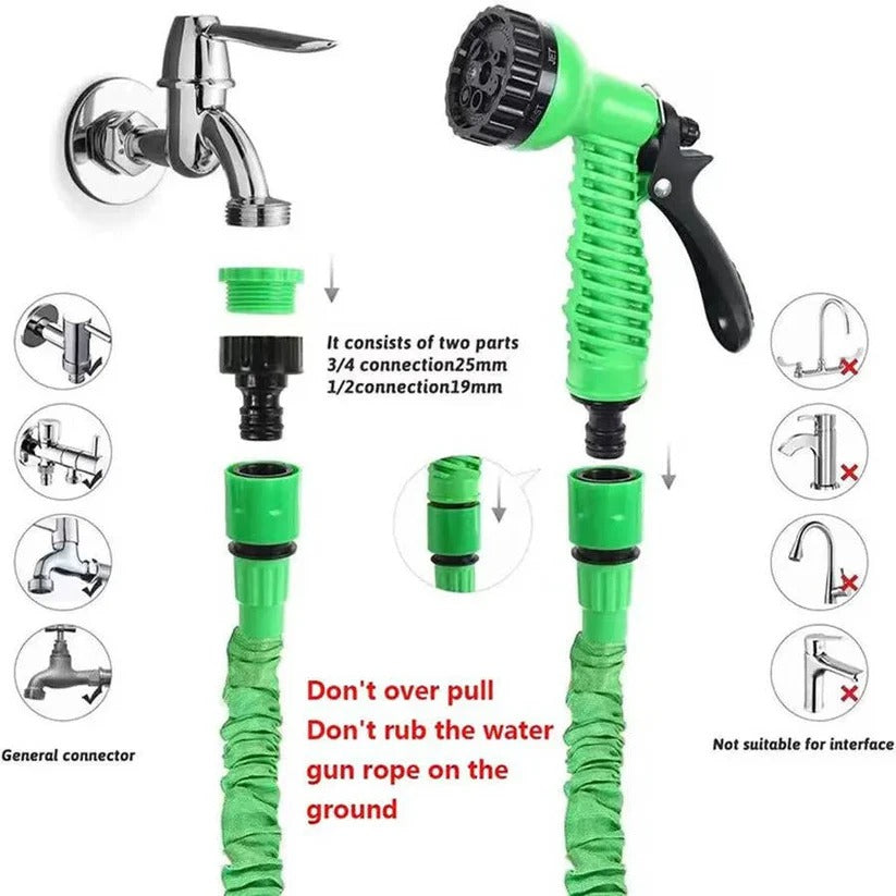 Durable Flexible Expandable Garden Hose - Multi-Layer Core, Lightweight & Kink-Resistant