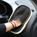 Premium Microfiber Car Cleaning Towel - Dual-Sided Wool & Mesh for Superior Shine & Dirt Removal