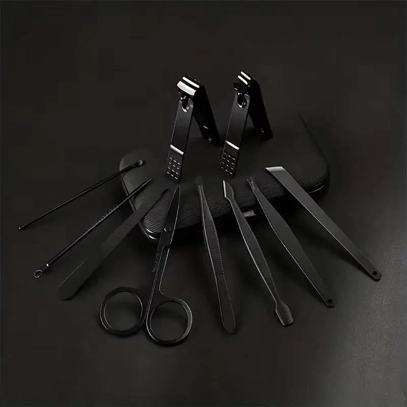 24-Piece Stainless Steel Manicure & Pedicure Nail Clipper Set with Travel Wallet - Premium Quality Grooming Kit