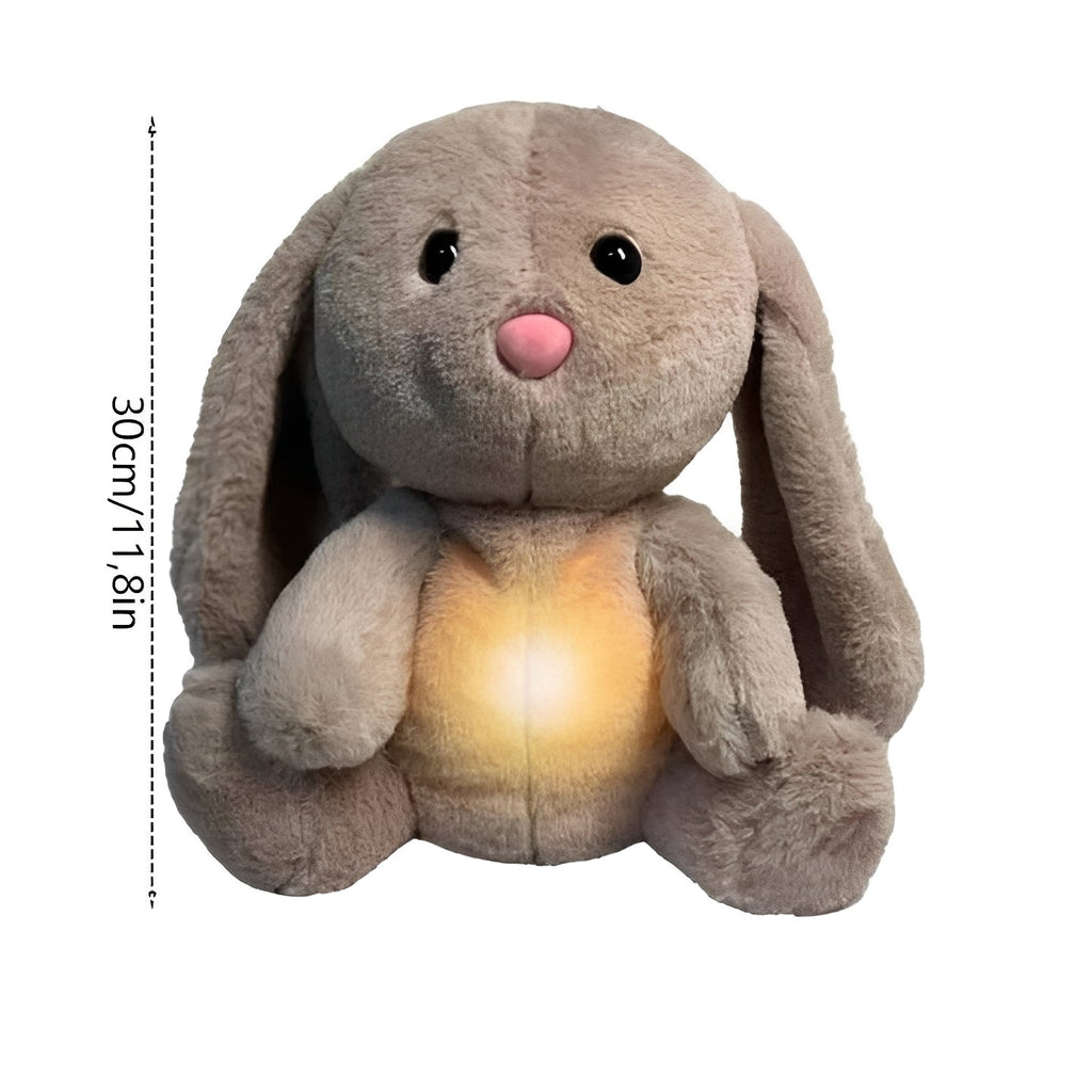 Breathing Motion Stuffed Animal Bunny - Realistic Cuddly Plush Toy for Kids