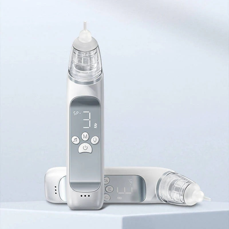 Rechargeable Electric Baby Nasal Aspirator - 3 Suction Modes & Soothing Music for Easy Congestion Relief