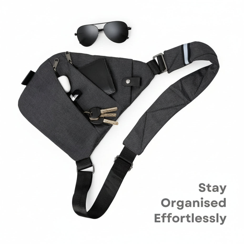 Unisex Crossbody Bag with Hidden Zipper | Secure & Stylish Design for Everyday Use