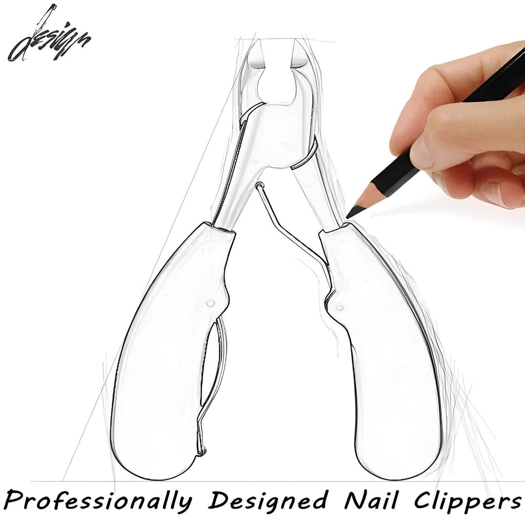 Professional Toenail Clipper for Thick Nails - Ergonomic Curved Blade Design for Precision Cutting