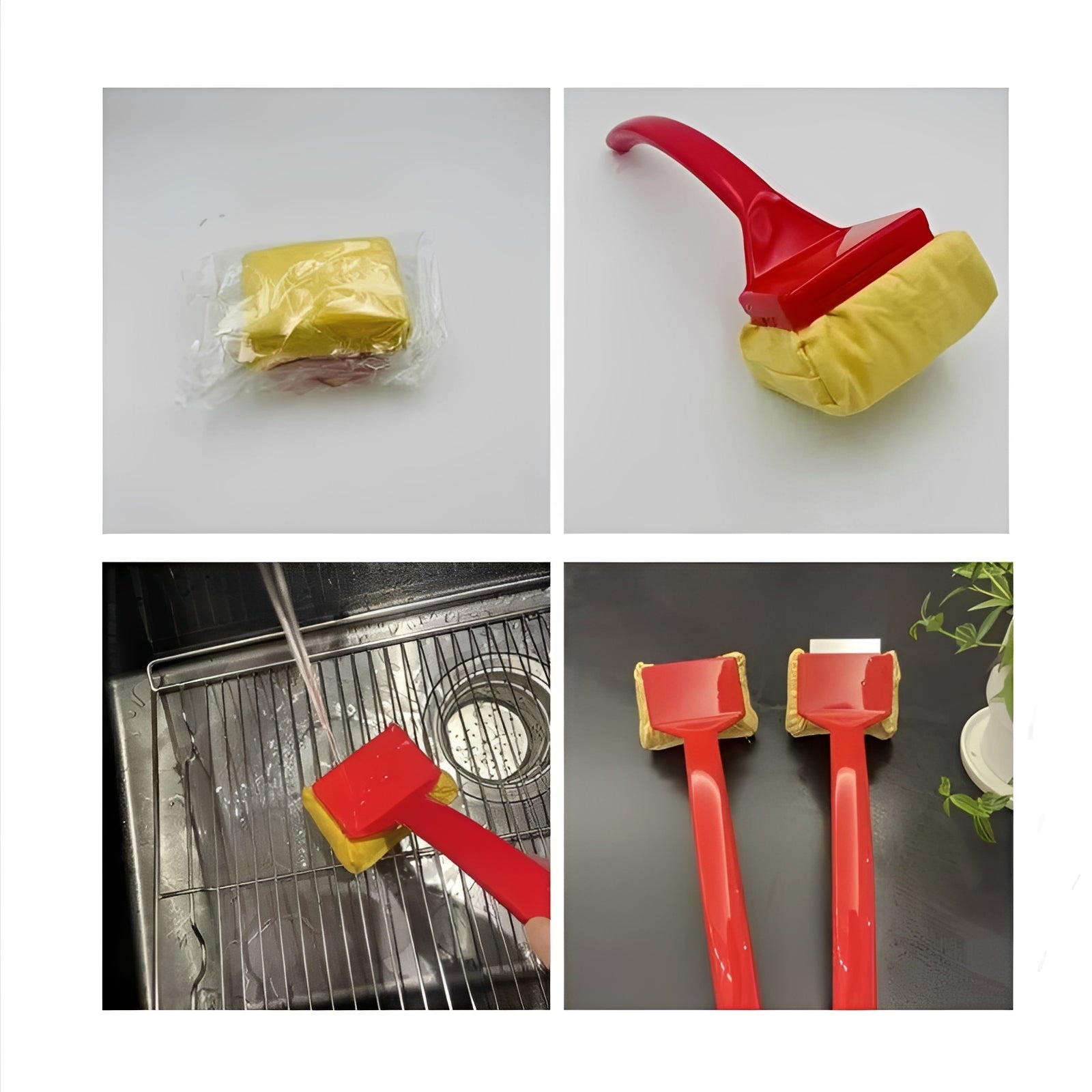 Premium Long Handle BBQ Grill Cleaner Brush with Steam Scrub Pad - Effortless Grilling Maintenance