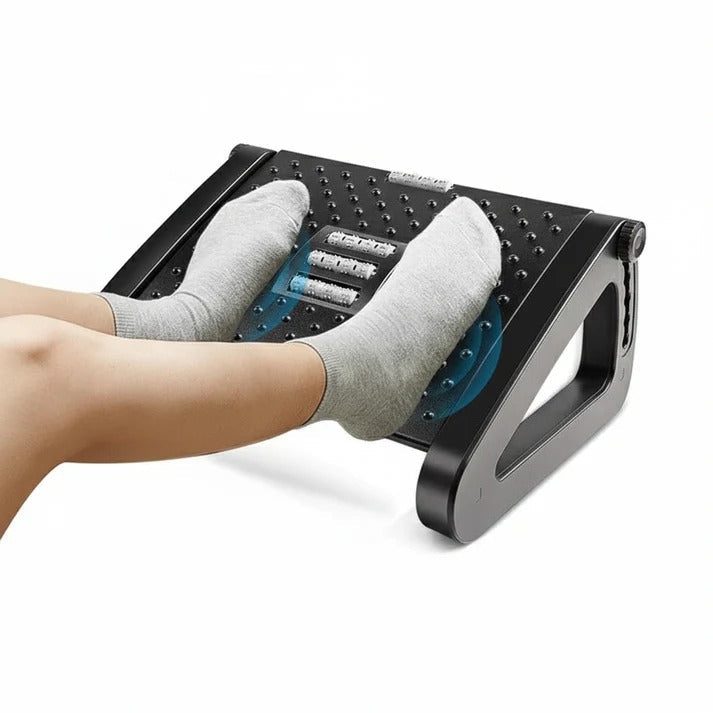 Ergonomic Adjustable Under Desk Foot Rest with Dual Texture Surface for Comfort and Support