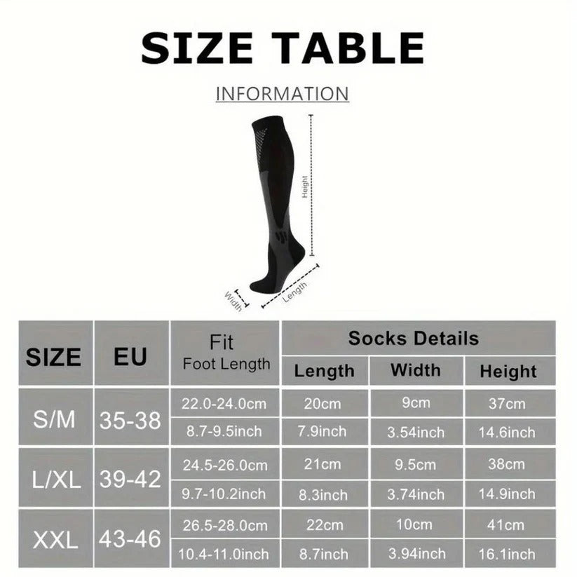 Women's Breathable Compression Socks - Ultimate Support for Running & Sports Recovery