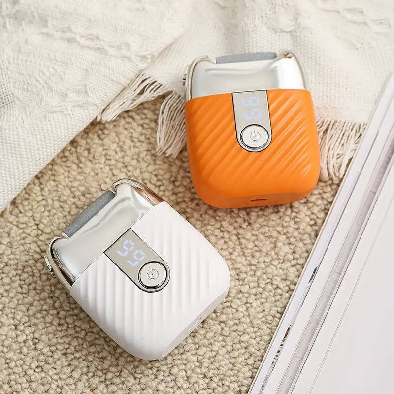 USB Rechargeable Electric Foot File - 3 Interchangeable Grinding Heads, Dual Speed Settings & Built-in LED Light for Effortless Pedicure