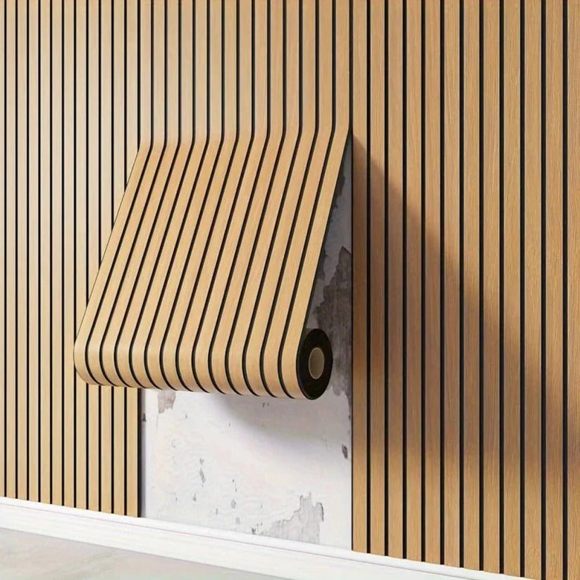 Textured Wood Grain Peel and Stick 3D PVC Wall Panels - Easy Installation, Stylish Home Decor